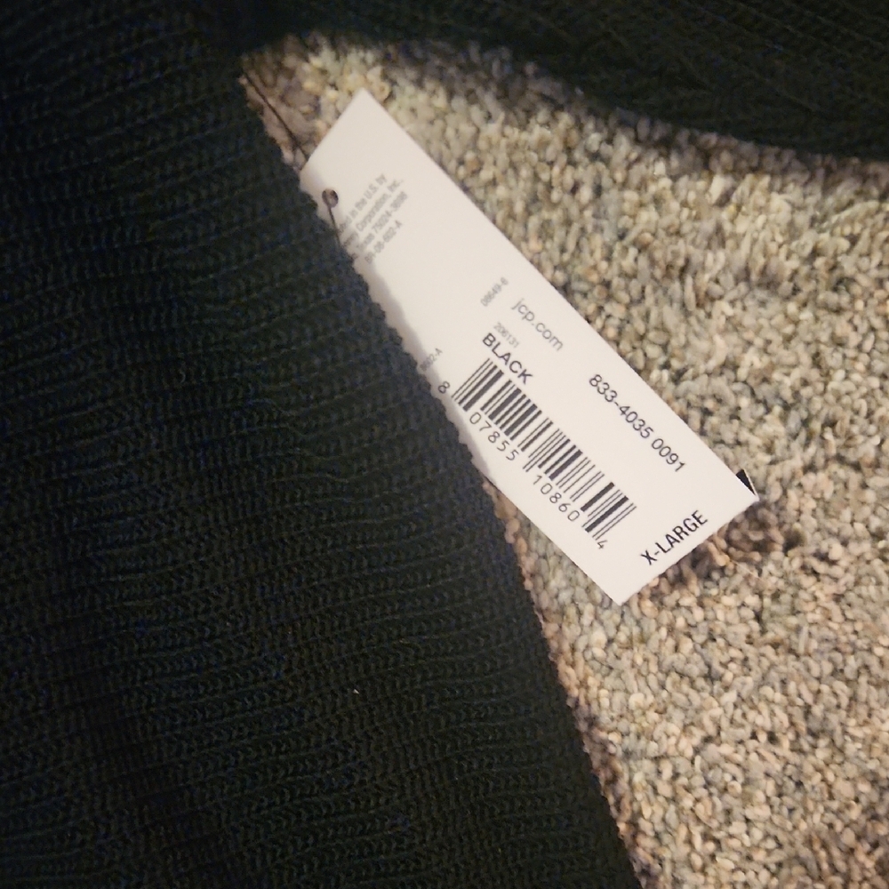 Worthington Women's NWT lightweight 3/4 Sleeve Black Cardigan with Tie Detail - Picture 3 of 6